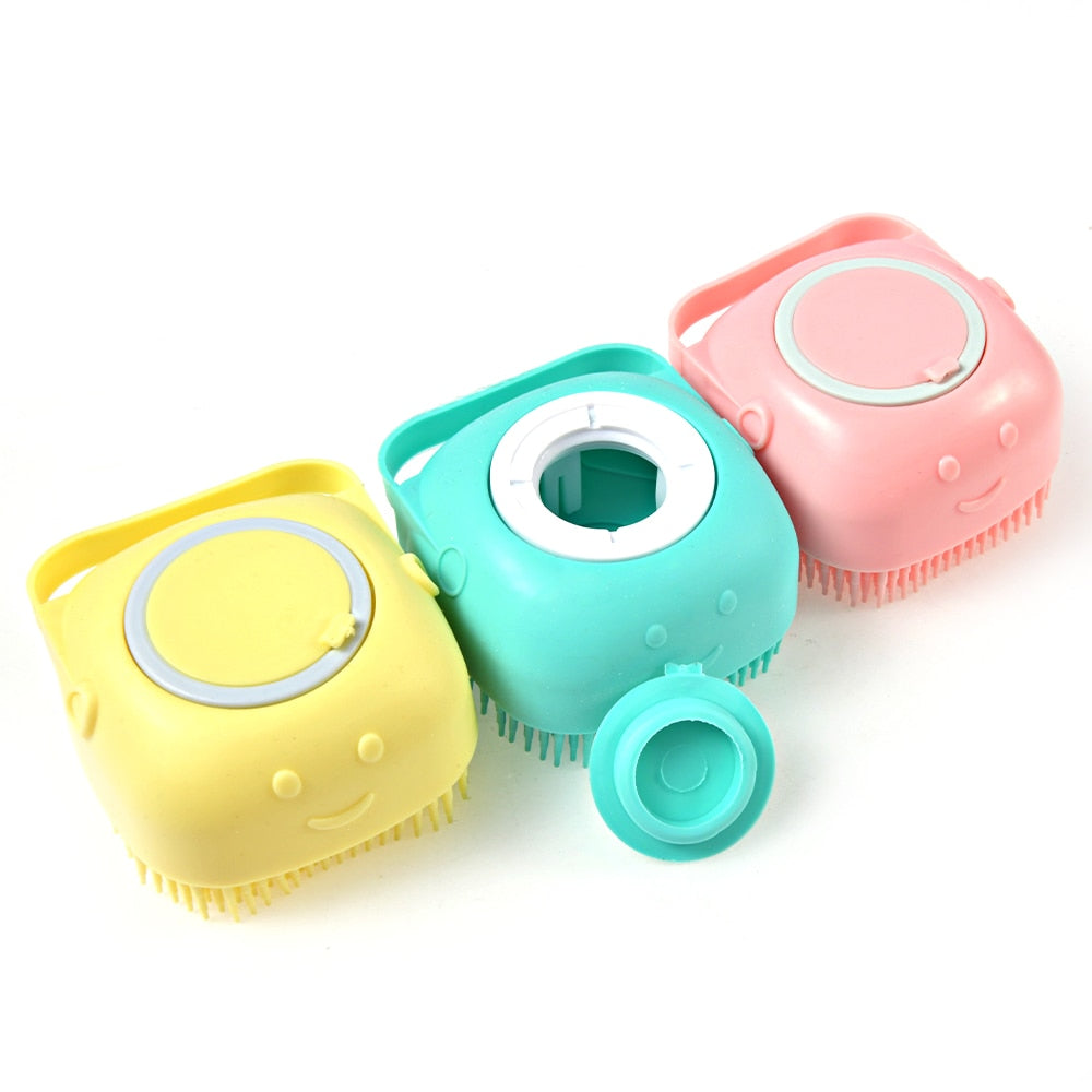 The ClassyClean: Pet Dog Brush - Silicone Comb with Shampoo Box